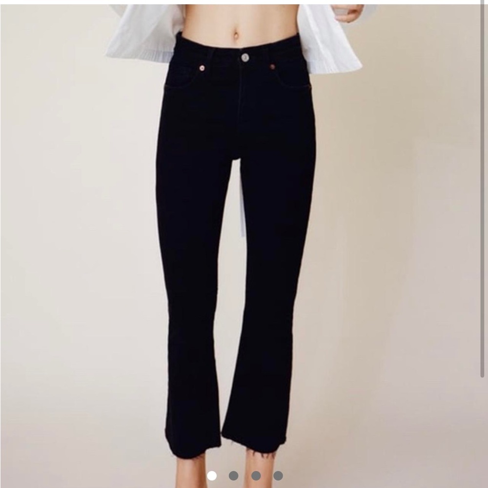 Zara black jeans
Mid-rise jeans 
Flared jeans
Size 2